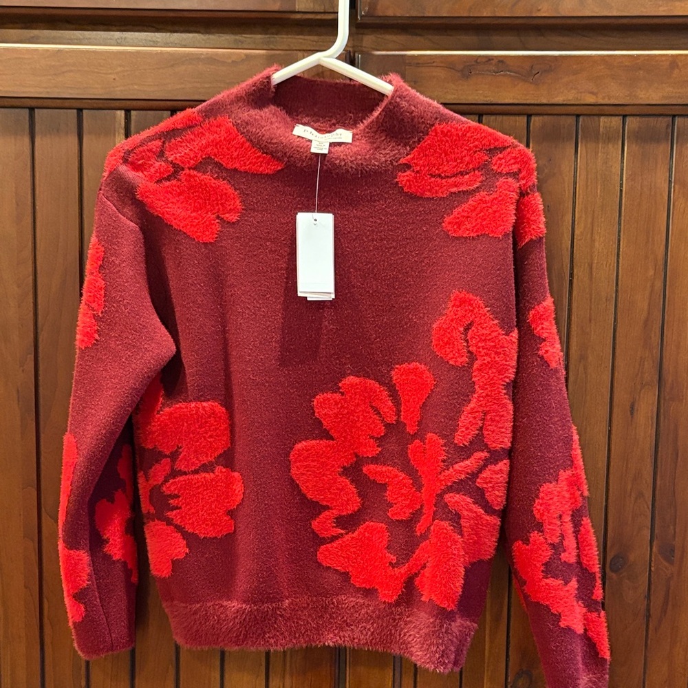 Philosophy Red Floral Women's  Sweater